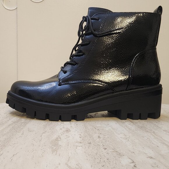 White Mountain Womens Tappy L Black Patent 9M - A028 - Picture 6 of 11